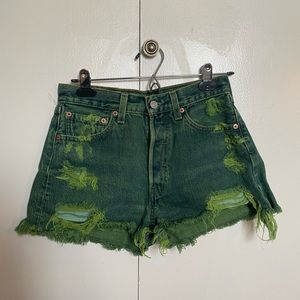 Green Dyed High waisted vintage Levi’s
